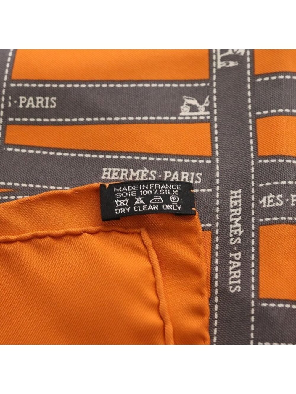 ★SOLD★ Hermes Carre 90 Scarf Bolduc Silk Orange - Picture 4 of 6